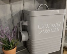 Laundry Powder Tin Grey