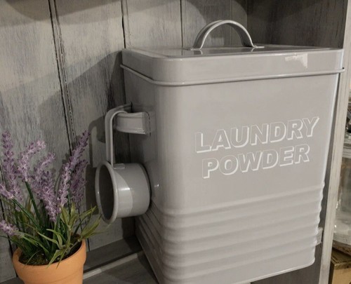 Laundry powder tin grey - powder,