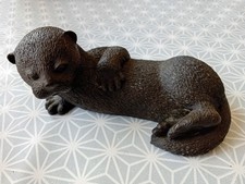 Heredities Cold Cast Bronze Resin Otter Figurine - VGC
