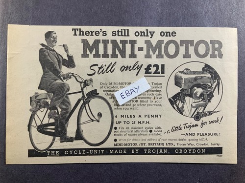 1952 british mini - 1952, ad.