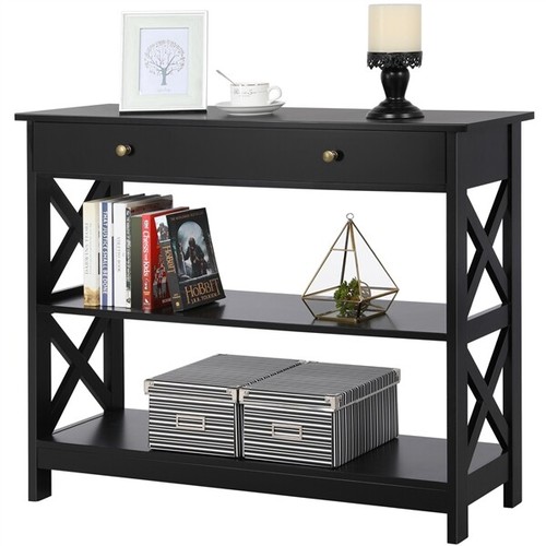 Black console table - table, narrow