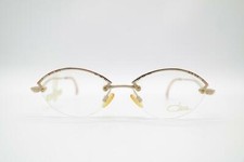 Vintage Cazal 104 Silver Gold Bronze Half Rim Eyeglasses Glasses Frames NOS
