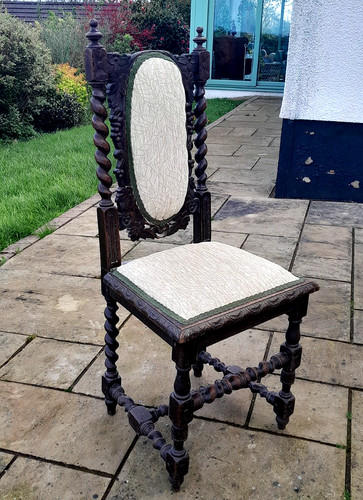 Antique oak heavily carved - oak,