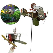 Pilot flying biplane - pilot,