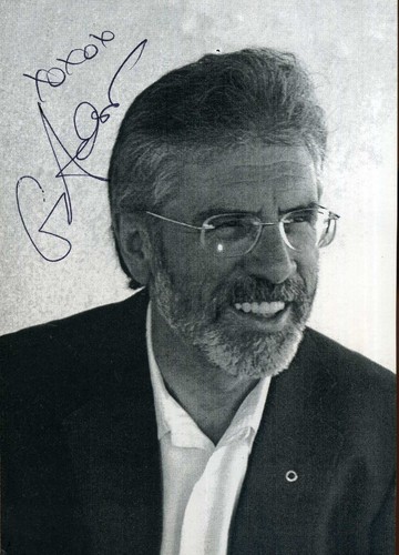 Gerry adams signed photograph - gerry,