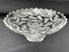 Vintage Pressed Glass Footed