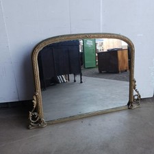 Victorian gilded over mantle mirror