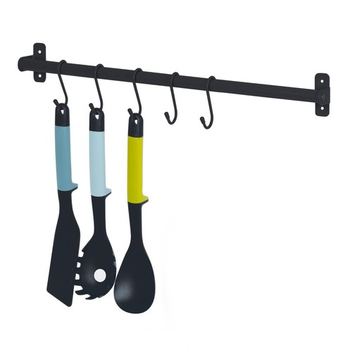 Livivo 50cm hanging rail black - hanging,