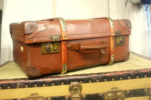 Vintage steamer trunk - steamer,