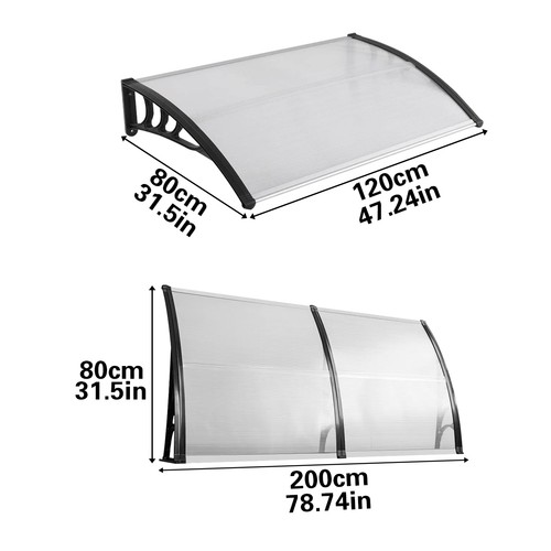 Curved outdoor door canopy - curved,