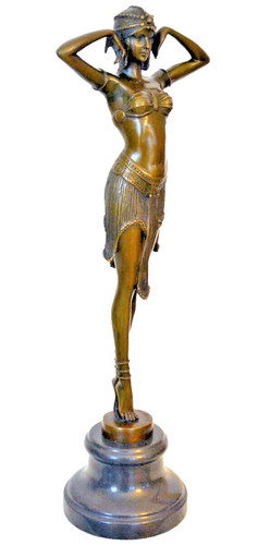 Art deco dancer marble - dancer, base