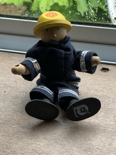 Vintage pinoy wooden fireman - pinoy,