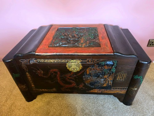 Antique storage chest - storage,