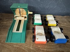 Vintage Fisher Price Cars & Car Lift, Working.