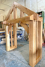 Oak Porch 'THE BROADWAY' - SEMI BUILT OAK PORCH - 1600mm Wide x 600mm Depth