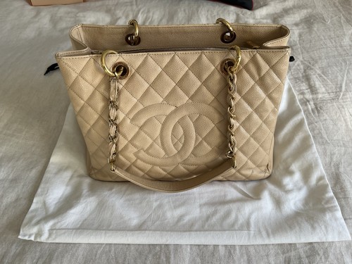 Chanel beige quilted grand - chanel,