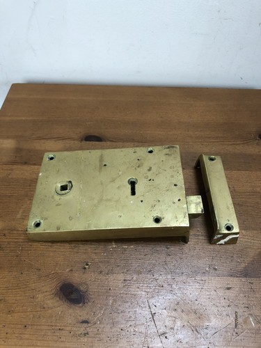 Solid brass rim lock vintage - vintage,