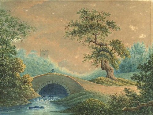 Rural bridge scene antique - rural,