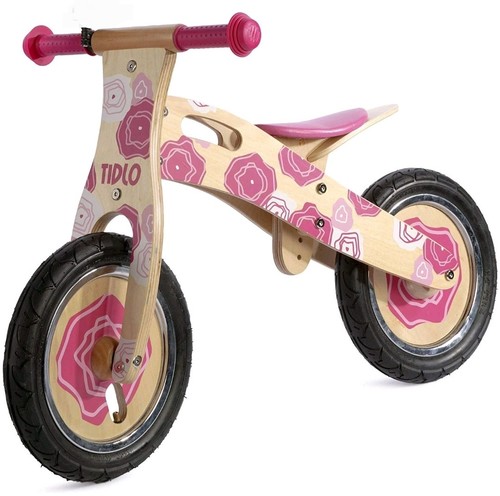 Tidlo balance bike wooden pink - bike,