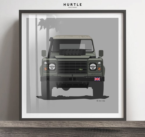 Land rover wolf poster - land, print
