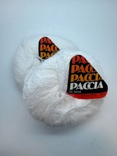 2x Paccia La Lana Angora 80 Shade:06 White 20g