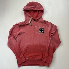 Polo Ralph Lauren Beach Division Life Guard Hoodie Retro Pink Red Distressed M