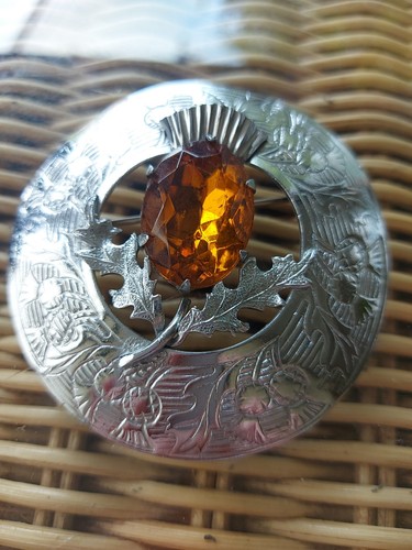 Vintage scottish brooch with - vintage,