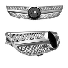 Kidney Front Grille Honeycomb Full Chrome for Mercedes CLK W209 C209 Facelift