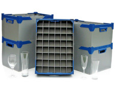 Glassware Storage Boxes for Champagne Glasses & Wine Glasses - Silver Crates UK
