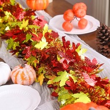 High-Quality Artificial Maple Leaf Garland Maple Leaf Tinsel Garland