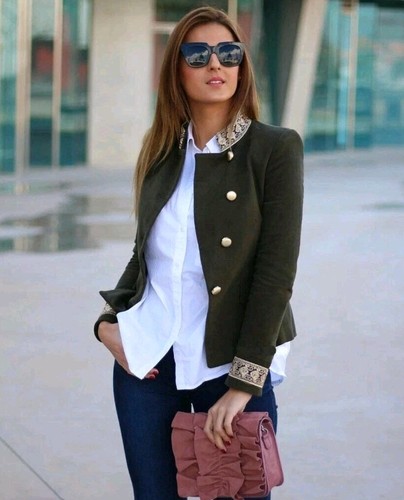 Zara khaki blazer jacket - zara, &