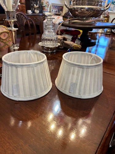Vintage linen lampshades - linen,