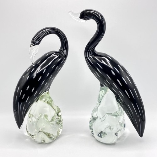 Pair vintage hand blown - of,