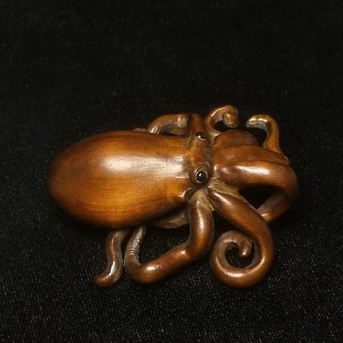 Boxwood hand carved octopus - boxwood,