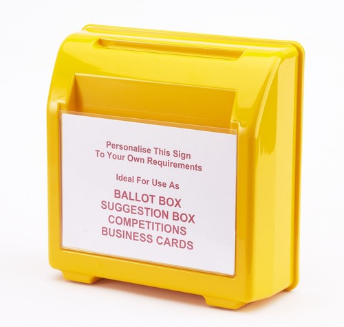 Yellow suggestion ballot - /,