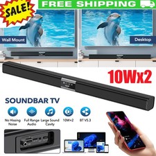 Slim Home Soundbar for Dynamic Sound Bluetooth TV Speakers USB AUX PC Gaming