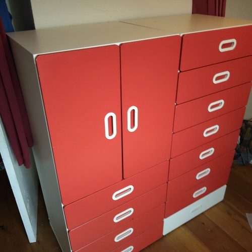 Ikea red and white - ikea, chest
