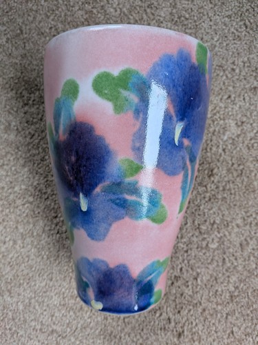 Dartington pottery vase floral - dartington,