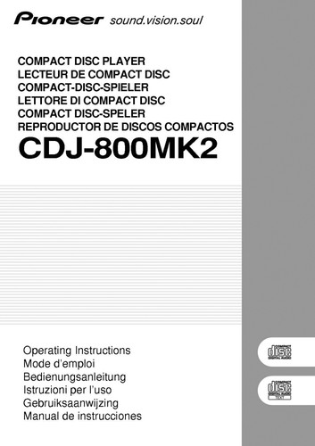 Pioneer cdj 800 - cdj-800-mk2, player