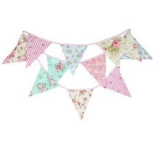 Vintage Floral Fabric Bunting