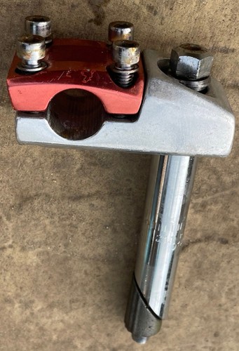 Rare retro bmx stem - bmx, red