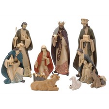 Deluxe Extra Large Traditional  Christmas Nativity Set With 10 Beautiful Figures