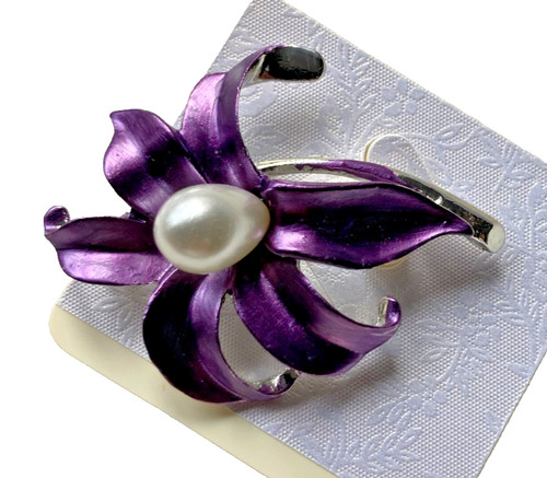 Large silver tone metallic - 2.3"large,