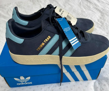Adidas Trimm Trab 2005 Trainers UK 8 Navy / Argentina Blue 547845 BNIBWT ☮️
