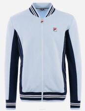 Fila Vintage Borg Wimbledon Settanta Sky Blue Tennis Track Top - Man City Colour