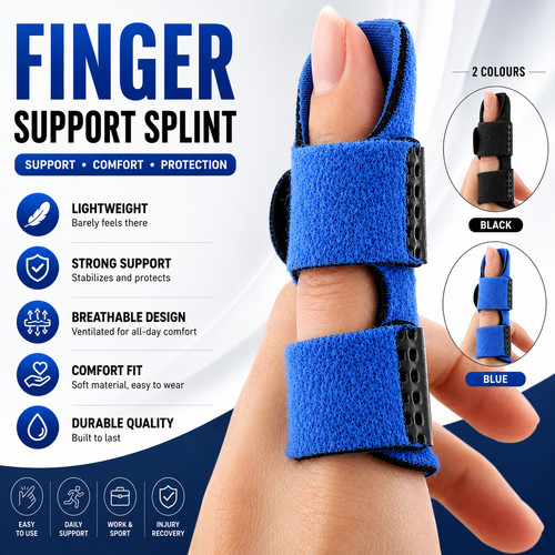 Finger splint support - finger,