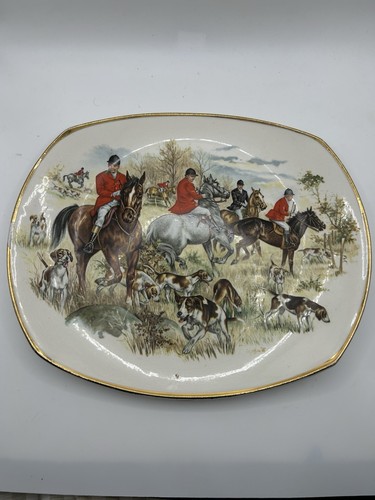 Vintage fox hunting scene - fox,
