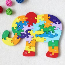 Wooden Alphabet/numbers Jigsaw Animal Puzzle kids Toys Children Educational Lear