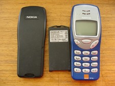 Blue NOKIA 3210 MOBILE PHONE NSE-8 3210, & BATT PACK,  TESTED WORKING