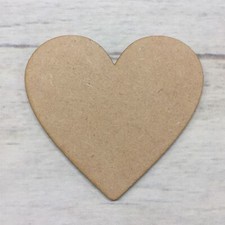 Heart 1 MDF Wood Hearts & Stars Base Wooden Blank Craft